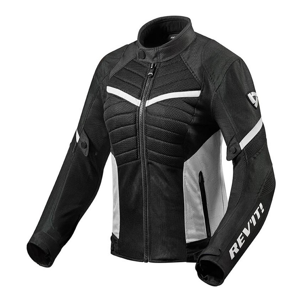 Rev’It! Arc air Ladies US size 10) black and white with elbow and shoulder pads.